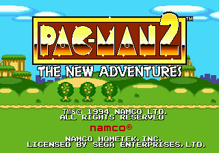 Pac-Man 2 - The New Adventures Title Screen
